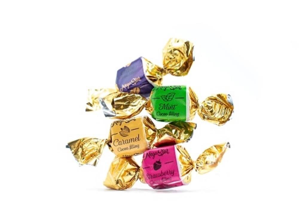 مگا استار شکلات دوسر پیچ میوه ای فله 